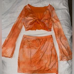 Orange swimsuit cover up